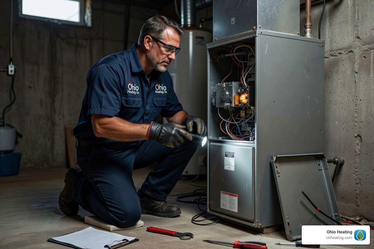 I need to find a company that can handle a furnace control board replacement. Who offers this service in the Central Ohio area?